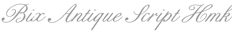 Bix Antique Script Hmk