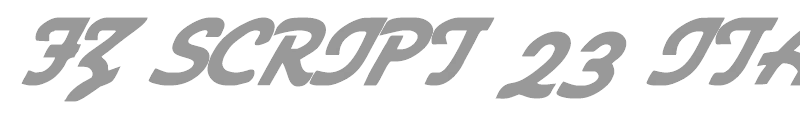 FZ SCRIPT 23 ITALIC
