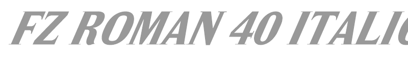 FZ ROMAN 40 ITALIC