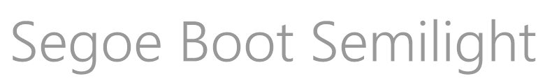 Segoe Boot Semilight