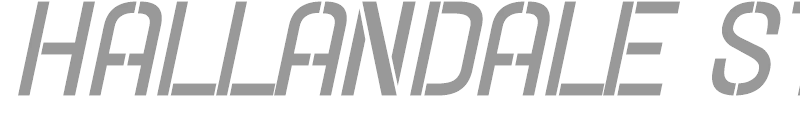 Hallandale Stencil Italic JL