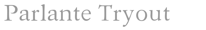 Parlante Tryout