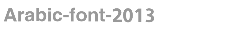 Arabic-font-2013