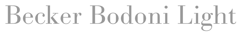 Becker Bodoni Light