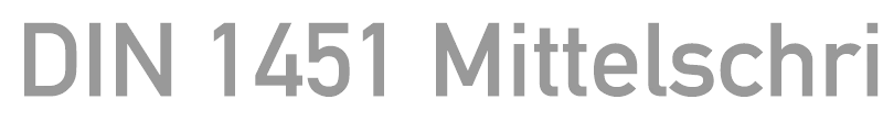 DIN 1451 Mittelschrift