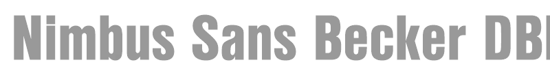 Nimbus Sans Becker DBlaCon