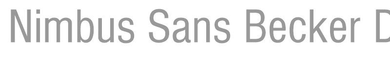 Nimbus Sans Becker DCon