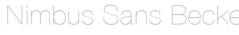 Nimbus Sans Becker DUltLig