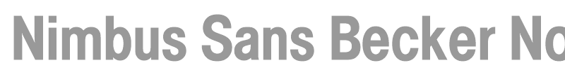 Nimbus Sans Becker No4DMedCon
