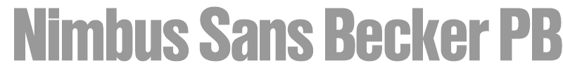Nimbus Sans Becker PBlaCon