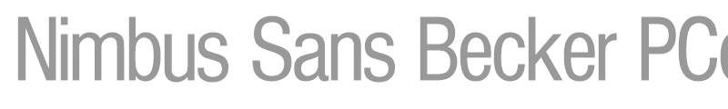 Nimbus Sans Becker PCon