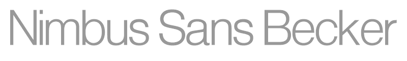 Nimbus Sans Becker PLig