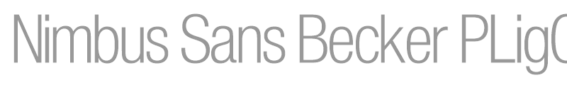 Nimbus Sans Becker PLigCon