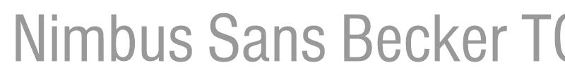 Nimbus Sans Becker TCon