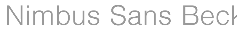 Nimbus Sans Becker TLig