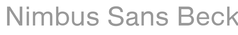 Nimbus Sans Becker No5T