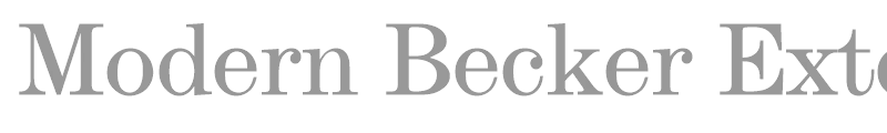 Modern Becker Extd