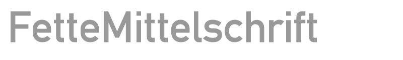 FetteMittelschrift
