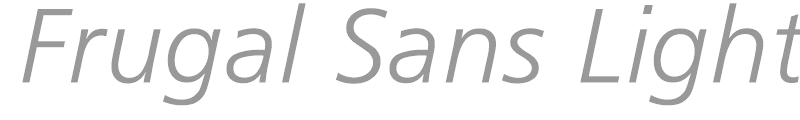 Frugal Sans Light Italic