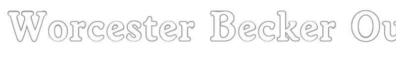 Worcester Becker Outline Bold