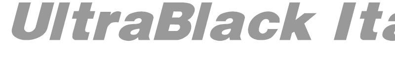 UltraBlack Italic