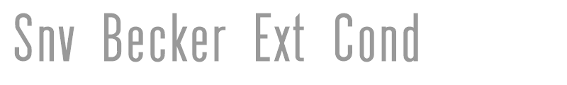 Snv Becker Ext Cond