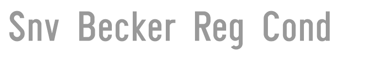 Snv Becker Reg Cond