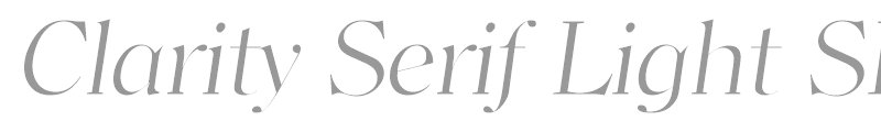 Clarity Serif Light SF