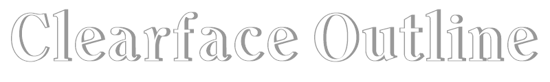 Clearface Outline Shadow