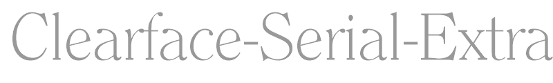 Clearface-Serial-ExtraLight