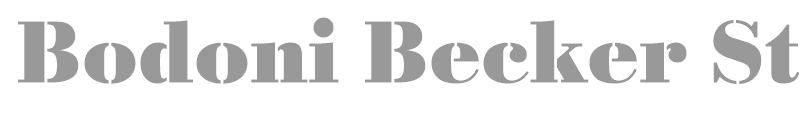 Bodoni Becker Stencil Bold