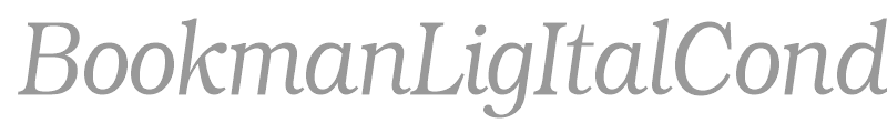 BookmanLigItalCond