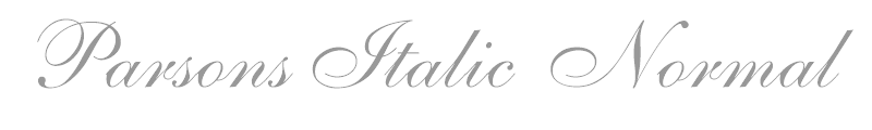Parsons Italic  Normal