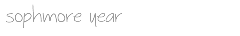 Sophmore Year