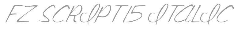 FZ SCRIPT 15 ITALIC
