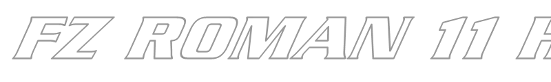 FZ ROMAN 11 HOLLOW ITALIC