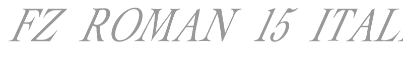 FZ ROMAN 15 ITALIC