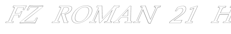 FZ ROMAN 21 HOLLOW ITALIC