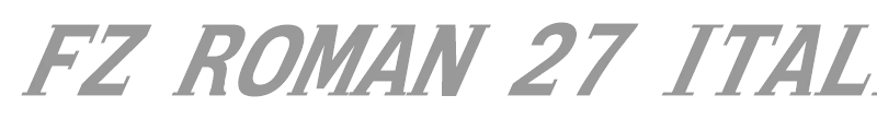FZ ROMAN 27 ITALIC