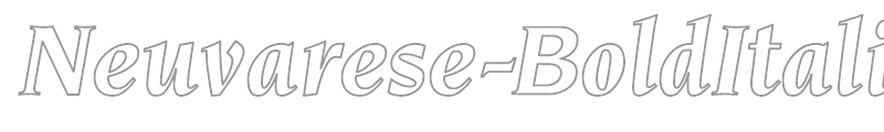 Neuvarese-BoldItalic Hollow