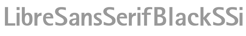 LibreSansSerifBlackSSi