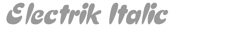 Electrik Italic
