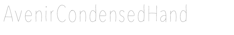 Avenir Condensed Hand