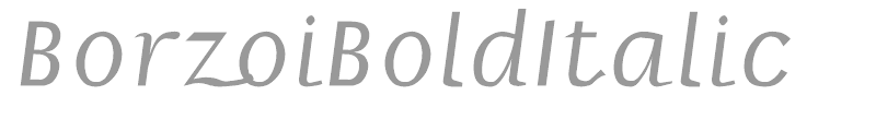 BorzoiBoldItalic