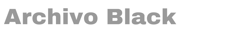 Archivo Black