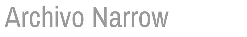 Archivo Narrow