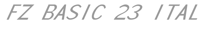 FZ BASIC 23 ITALIC