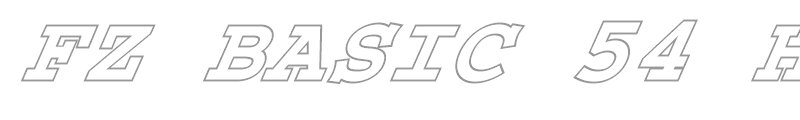 FZ BASIC 54 HOLLOW ITALIC
