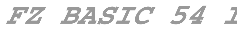 FZ BASIC 54 ITALIC