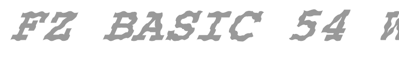 FZ BASIC 54 WAVEY ITALIC